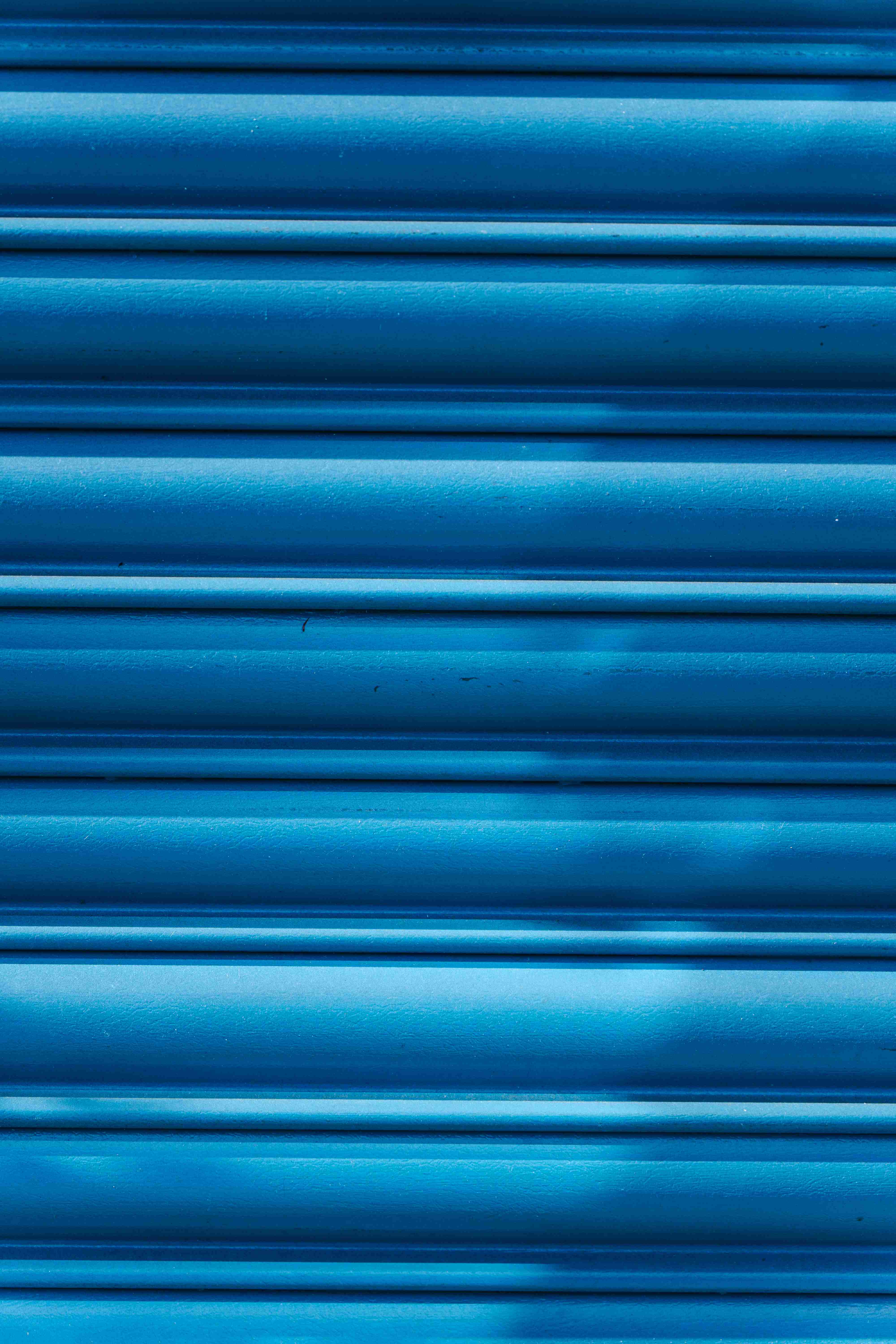 Blue Metal Garage Door